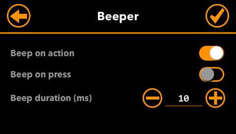 Beeper-Settings